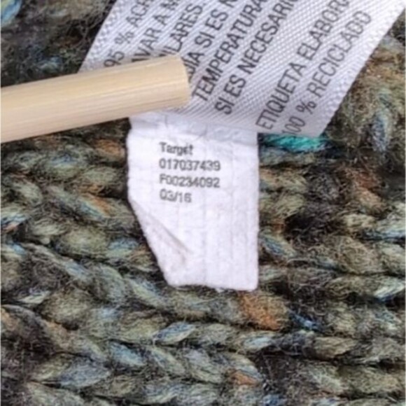 Mossimo Oversize Sized L Crew Neck Pullover Sweater Blue/Green Tones Long Sleeve - Picture 7 of 14